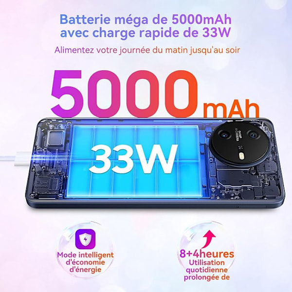 Avaamaton Oscal Tiger 12 6,78 tuumaa 24Go+256Go-SD 1To Kamera 64MP 5000mAh Android 13 NFC Kaksois-SIM GPS - Harmaa grå
