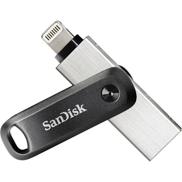 Flash-hukommelse - Sandisk - iXpand - 64GB - USB - Lagerkapacitet - Interface Type Sort, Sølv