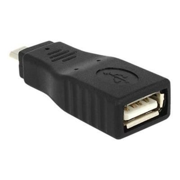 USB Micro-B ST/USB A BU FULL adapter - DELOCK 65549 - Sort - OTG