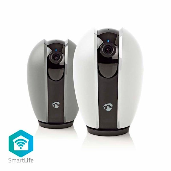 NEDIS Sisäkamera SmartLife Wi-Fi Full HD 1080p Yökuvaus Harmaa, Valkoinen