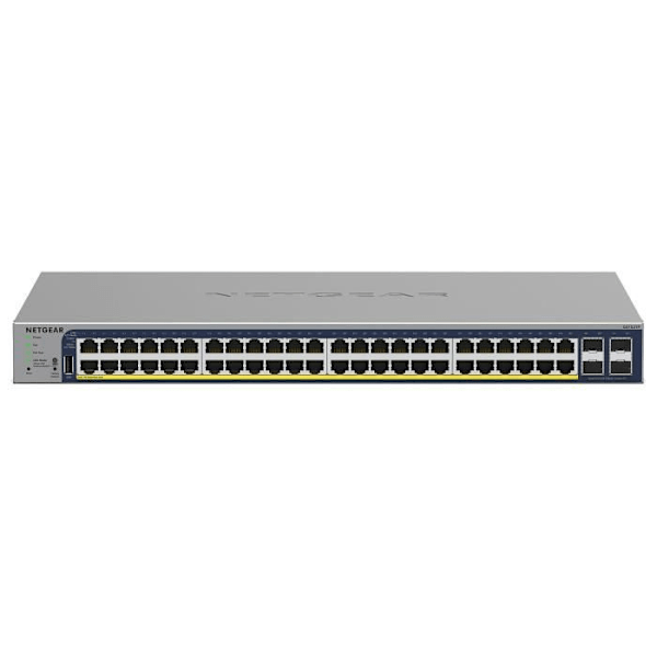 Switch - NETGEAR - GS752TPv3 - Smart - 48 PoE+-portar - 10/100/1000 Mbps + 4 SFP