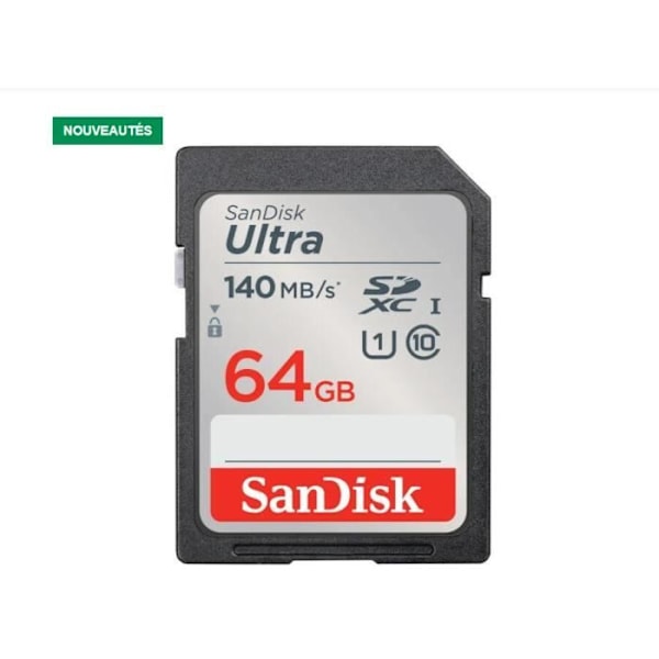 SanDisk Ultra SDXC UHS-I U1 64GB 140MB/s Full HD Video SDXC -korttikamerakamera