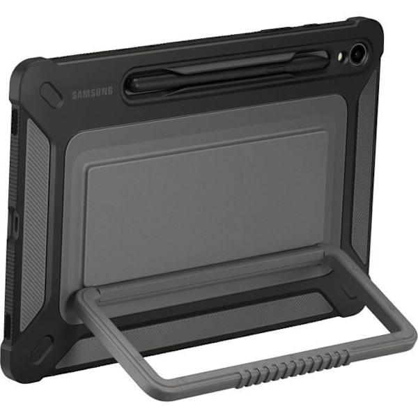 Forstærket bagcover - Samsung - Galaxy Tab S9 - Sort - Militærmodstandsdygtig - Stand-funktion sort