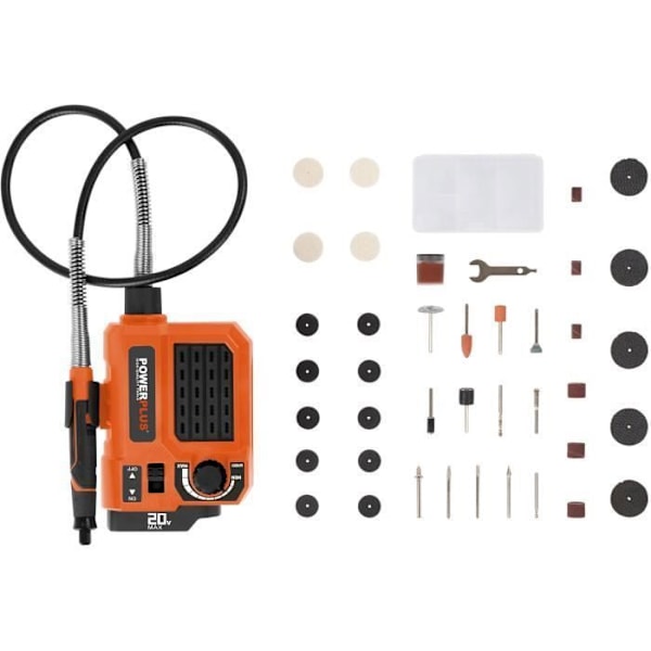 Langaton monitoimityökalu 20V + 40 tarviketta - DUAL POWER POWDP75300