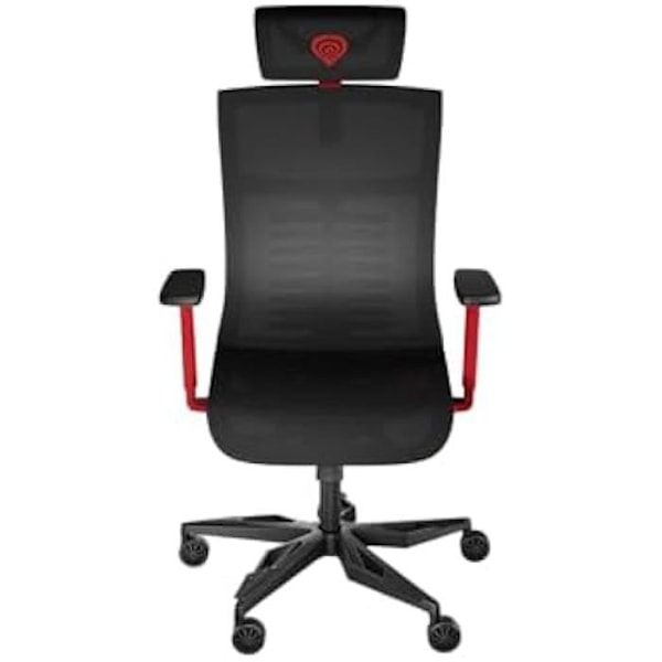 Ergonomisk stol - GENESIS - Astat 700 - Sort/Rød - Optimal komfort - Moderne design