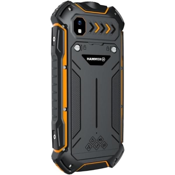 HAMMER Boost 2 LTE IP68 2,4 - Robust telefon til professionelle og entusiaster - Sort og orange