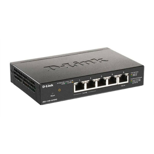 DLINK DGS 1100-05PDV2 Smart Switch - 5 x 10/100/1000 (2 PoE) musta