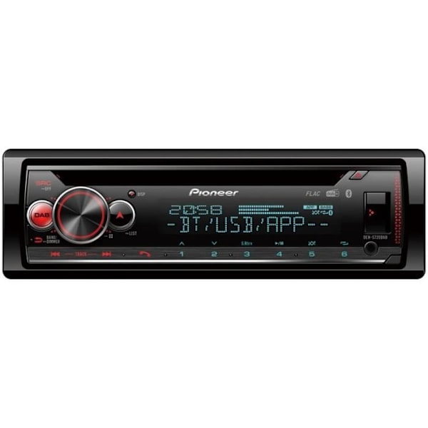 Autoradio - PIONEER - 1DIN - CD - Bluetooth - DAB - USB - Liitetty Pioneer Smart Sync -sovelluksen kautta