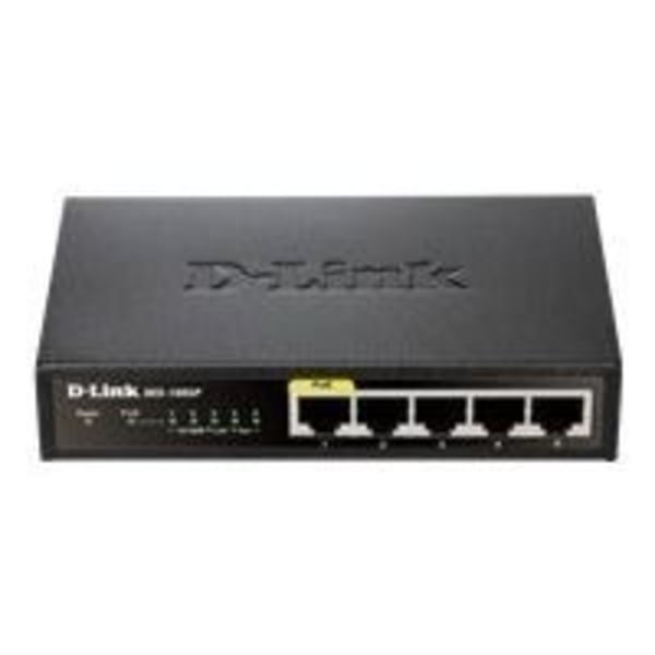 D-LINK Switch 5 porte - DES-1005P - 10/100 Mbps inklusive 1 port, der understøtter PoE