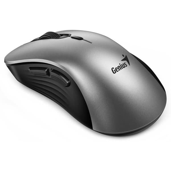 Trådlös mus - GENIUS - Ergo 8100S AI - Optisk - 1600 DPI - 6 knappar - Grå silver