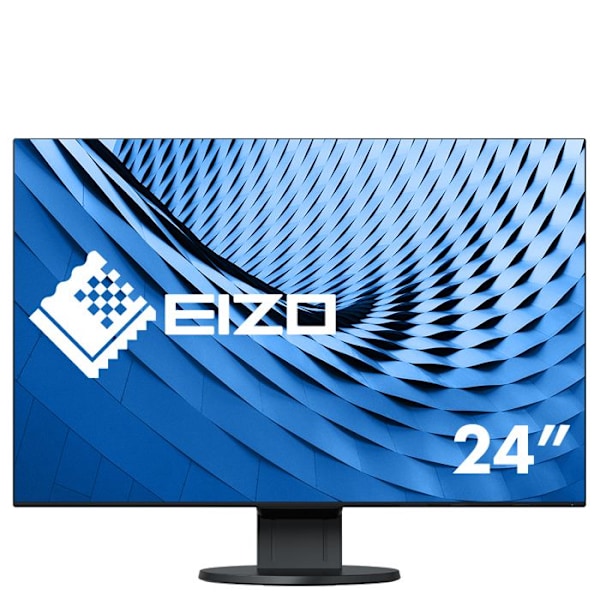 EIZO FlexScan EV2456-BK - LED-näyttö - 24,1" - 1920 x 1200 - IPS - 350 cd-m² - 1000:1 - 5 ms - HDMI, DVI-D, VGA, DisplayPort - korkea
