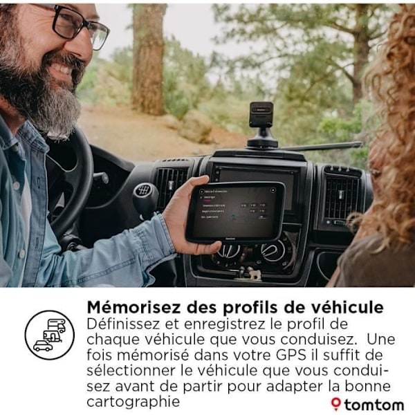 TomTom - GO Camper Max 2. sukupolvi Premium Pack - GPS asuntoautolle, vaunuille ja autolle - 7 tuumaa - Maailmankartta