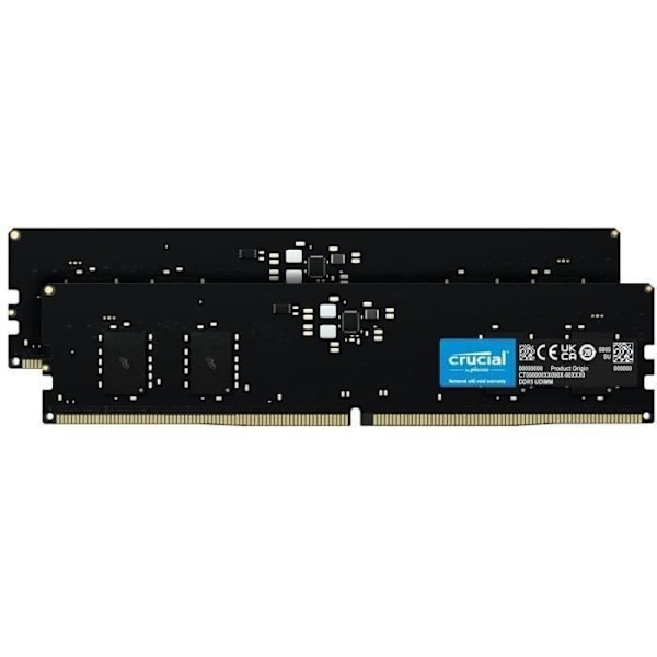 RAM-muisti - CRUCIAL - DDR5-4800 UDIMM -sarja - 16 Gt: 2x8 Gt (CT2K8G48C40U5)