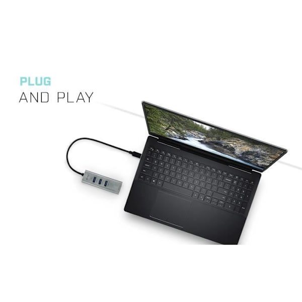 i-tec - Metal USB-C 3-port USB HUB med Gigabit Ethernet