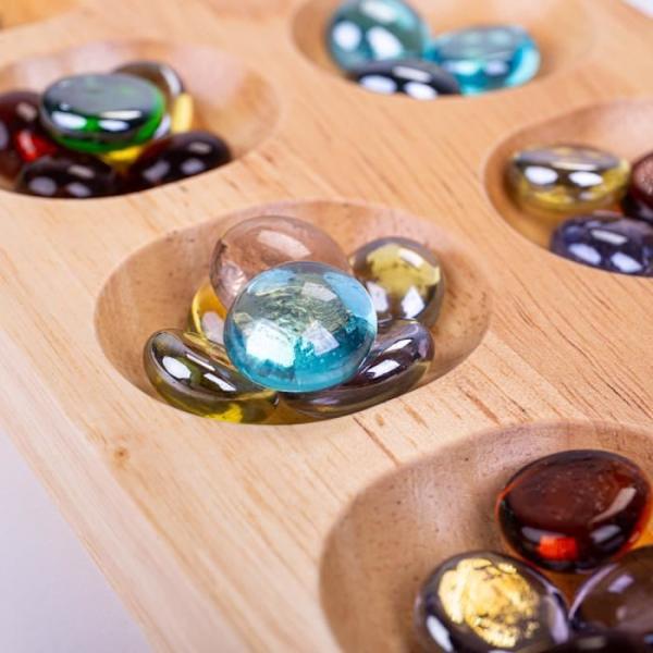 Mancala peli - Bigjigs Toys - Lautapeli - Lapsille 3-vuotiaille - Sisäkäyttöön