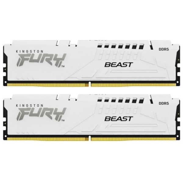 Kingston Fury Beast White 32 Gt [2x16 Gt 6000 MHz DDR5 CL40 DIMM] - KF560C40BWK2-32