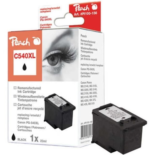 PEACH - PEACH PEACH PEICPG540XL CARTUCCIA D'Inchiostro NERO PEICPG540XL PEACH PI100-156 ~ 680 sider pr. 23ML ALTERNATIVA CANON