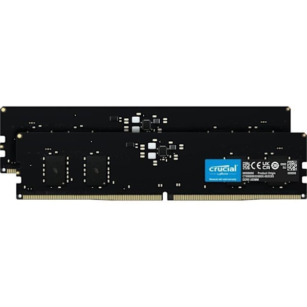 RAM-muisti - CRUCIAL - DDR5-4800 UDIMM -sarja - 16 Gt: 2x8 Gt (CT2K8G48C40U5)