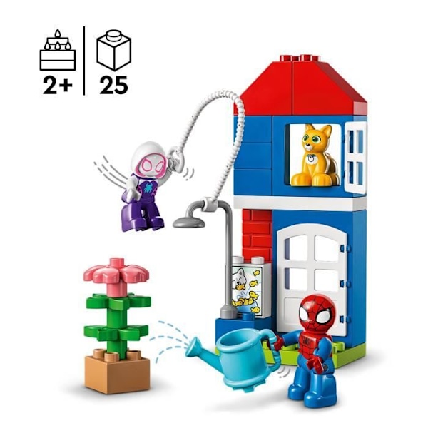 LEGO DUPLO Marvel 10995 The House of Spider-Man, Toy Children 2 Years, Spidey and Friends Flerfärgad