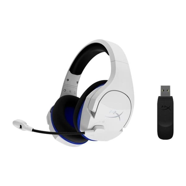 Hörlurar - HyperX - Cloud Stinger Plus - Trådlös - Kompatibel med PS5 PS4 - Blå Vit Blå vit