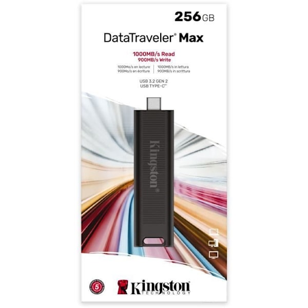 USB-avain – KINGSTON – DataTraveler Max 256 Gt – USB 3.2 Gen 2