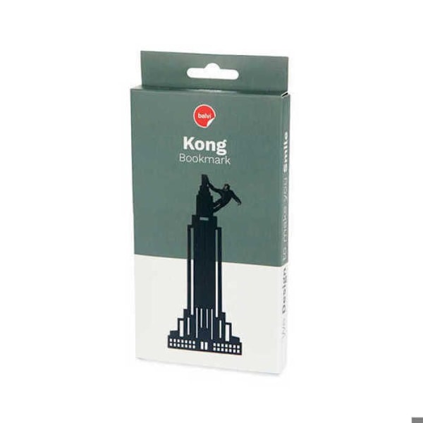 Kirjanmerkki - Balvi - Kong - Polyesteri - Musta - 12,9x5,2x1 cm svart