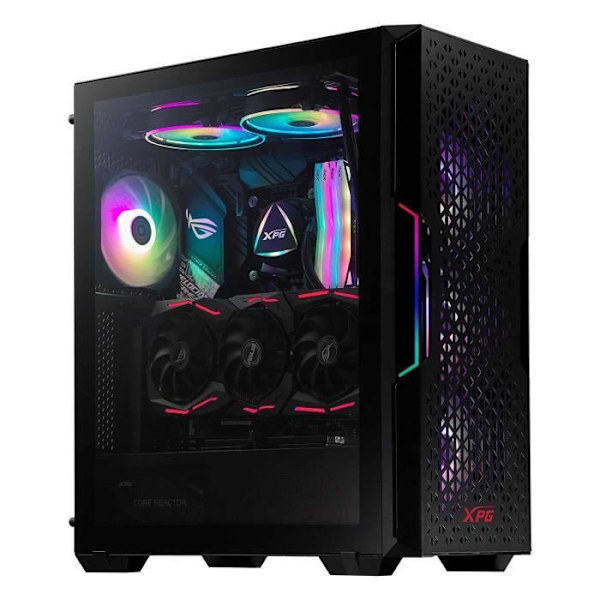 XPG STARKER AIR Tower Black PC-taske - ADATA - 2 interne rum - 7 udvidelsesbåse