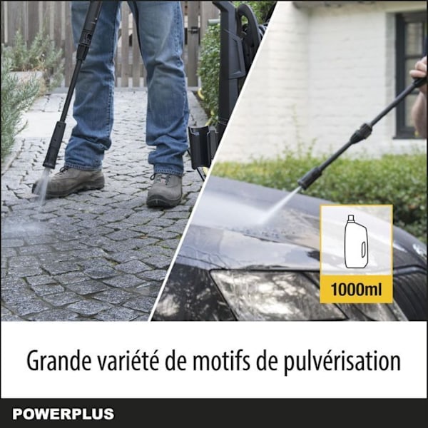 Powerplus Højtryk Rensningsmaskine El POWXG90410 - 1800 W, Start/Stop Funktion, 140 Bar, 50°C, 8 m Slange