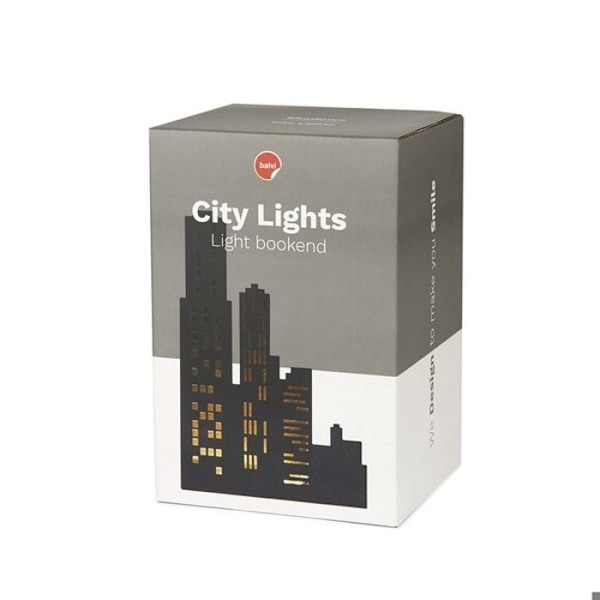 Boghylde - Balvi - Byens Lygter - Sort - Metal - Belyst med 10 LED sort