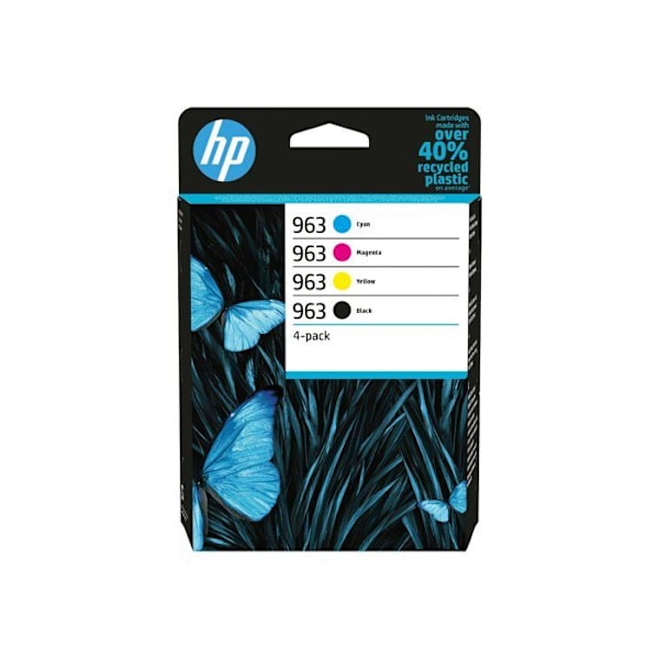 HP:n mustepatruunapakkaus 963 musta + 3 väriä