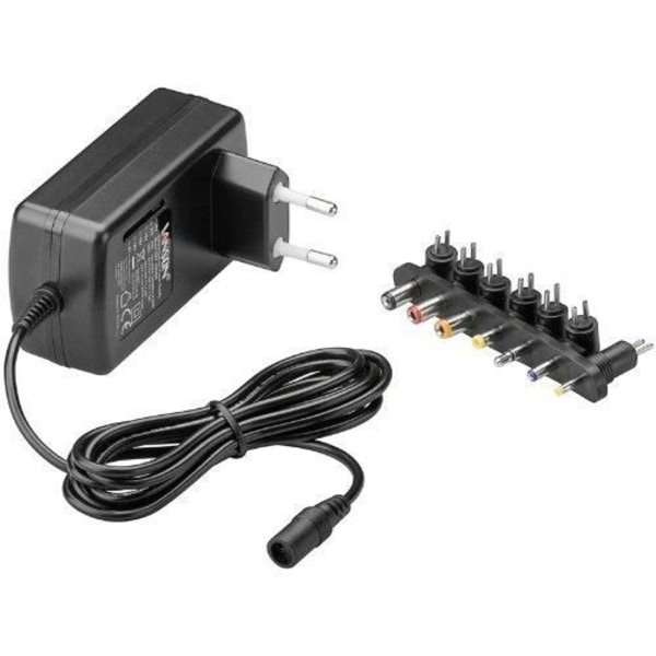 AC/DC 1500 mA universal switching strømkabel - VANSON NTS 1500 - Wentronic 54799 - Sort - 1,52 m Sort