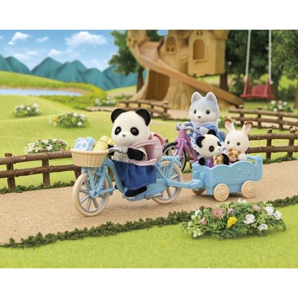 Pandatjejen, hennes cykel och hennes släp - SYLVANIAN FAMILIES - 5652 - För barn från 3 år Flerfärgad