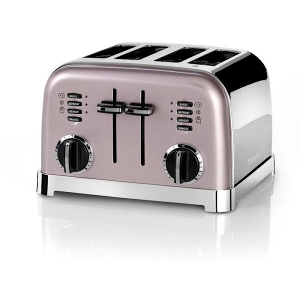 CUISINART CPT180PIE 4-skive brødrister - Pink - 1800W - Afrimningsfunktion Lyserød