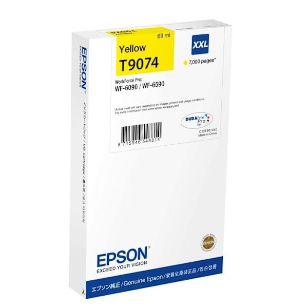 EPSON WF-6xxx XXL gul bläckpatron - Extra hög kapacitet - 7000 sidor