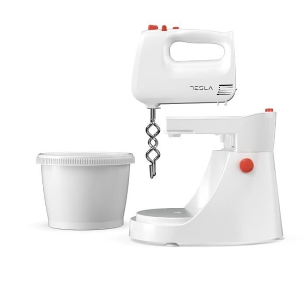 TESLA - MX501WRB - Mixer - 5 hastigheder - Turbo funktion - 500 watt - Skålens kapacitet (3L) - Hvid