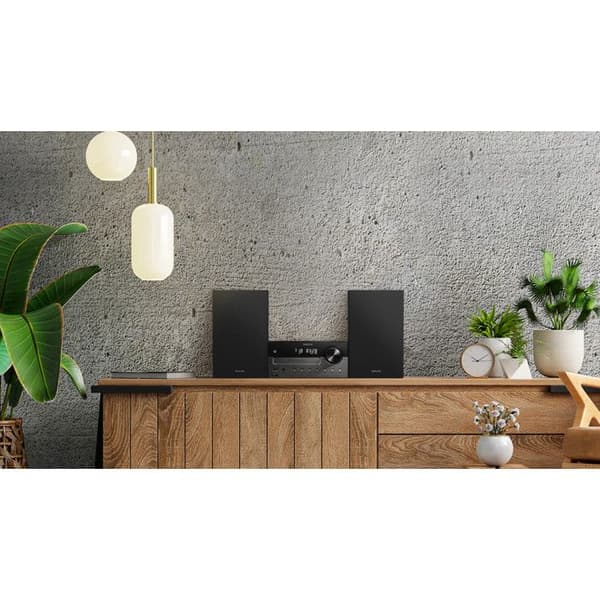 Philips TAM4505M2/12 Mikrosystem Hi-Fi 80W med Bluetooth, DAB+, CD, USB - Svart/Grå