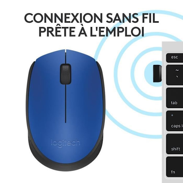Mus - Trådløs - Logitech - M171 - Ambidextrous - Blå