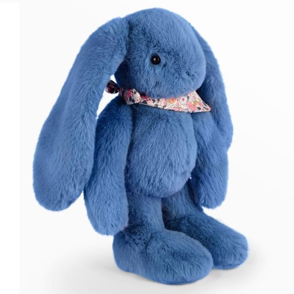 Doudou et Compagnie - Blå Fleurette Kanin Plysj 35 cm Blå