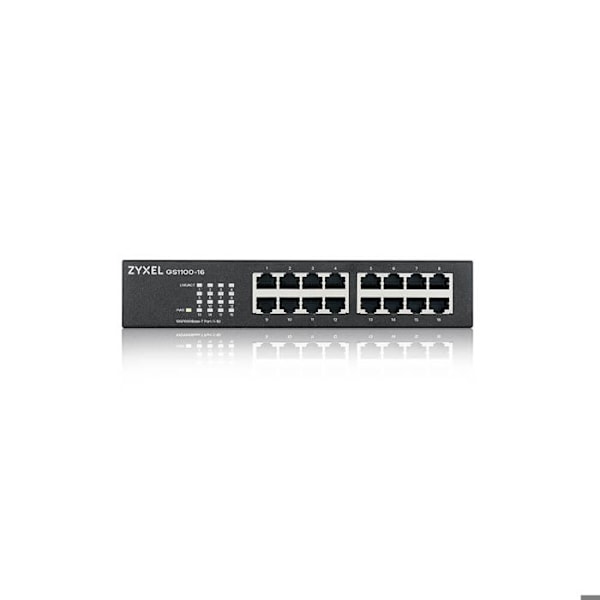 Gigabit-switch - Zyxel - GS1100-16 - 16 portar - Energibesparing - Tyst