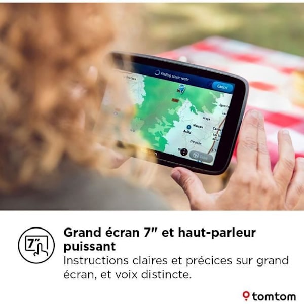 TomTom - GO Camper Max 2. sukupolvi - GPS matkailuautoille, vaunuille ja henkilöautoille - 7 tuumaa - Omistetut kiinnostavat kohteet - Maailmankartta