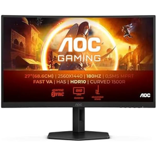 AOC Gaming CQ27G4X kaareva näyttö - 27 tuuman QHD, 180 Hz, 0,5 ms, FreeSync Prime, HDR10