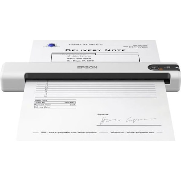 Kannettava Epson WorkForce DS-70 arkinsyöttöskanneri - 600 dpi - 16-bittinen väri - USB Valkoinen