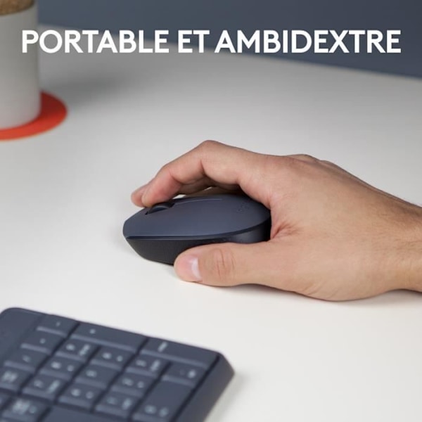 Mus - Trådløs - Logitech - M170 - Ambidextrous - Grå grå