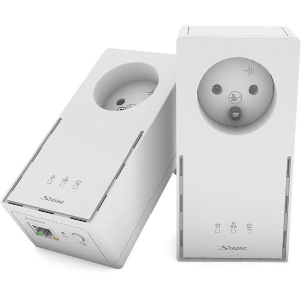 Dubbelpack inklusive 2 2000 Mbit-s PLC-adaptrar Vit