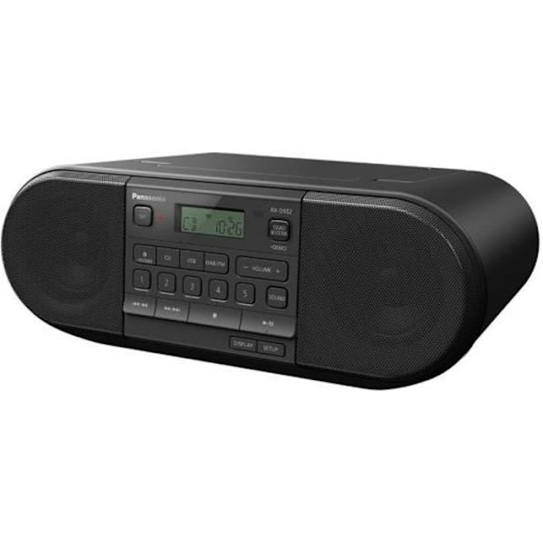 Mini HiFi System - Panasonic - RX-D552EK - FM og DAB/DAB+ Tuner - Bærbar - Sort