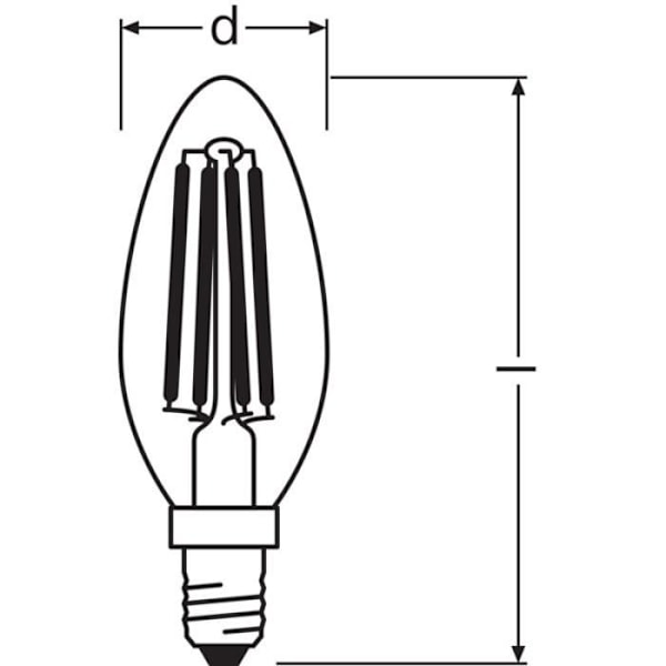 Ampulli LED Ledvance/Osram "Classique" E14 4W 470Lm 2700K 300 IP20