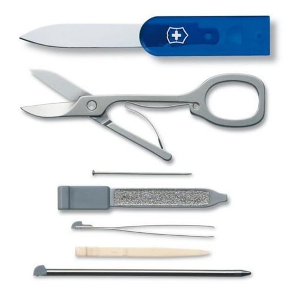 Victorinox 0.7122.T2 schweizisk lommekniv - Gennemsigtig blå - Rustfrit stål - 82 mm x 54,5 mm x 4,5 mm Gennemsigtig blå