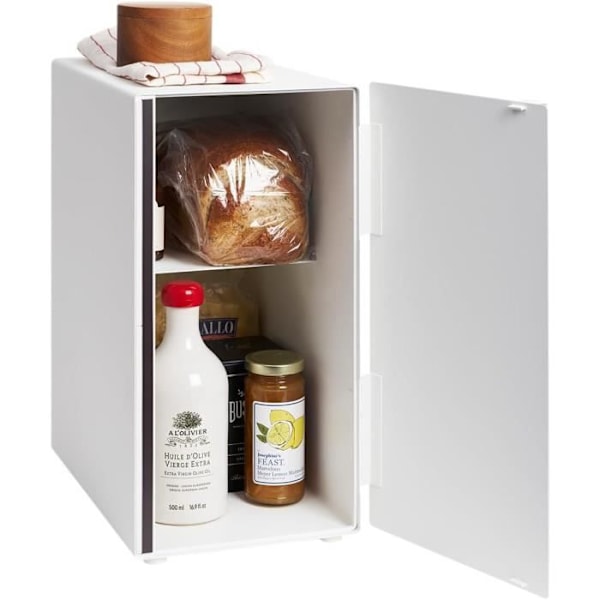 Brødkasse - Yamazaki - 5680 TOWER - Rustfrit stål - Hvid - 22 x 34,5 x 41 cm