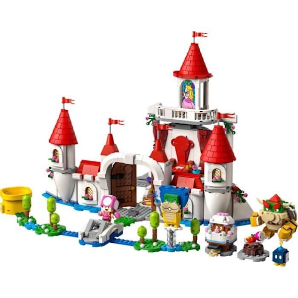 LEGO 71408 Super Mario Peach's Castle Expansion Set, Strong Castle Toy, Bowser Minifigure, Toadette, Child 8 Years Flerfärgad