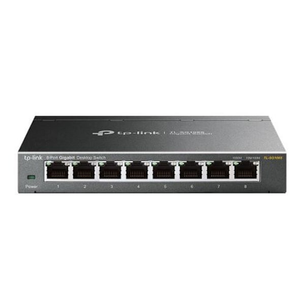 Switch Gigabit - TP-LINK - Tl-Sg108S - 8 portar - Icke hanterad - QoS, Plug and Play
